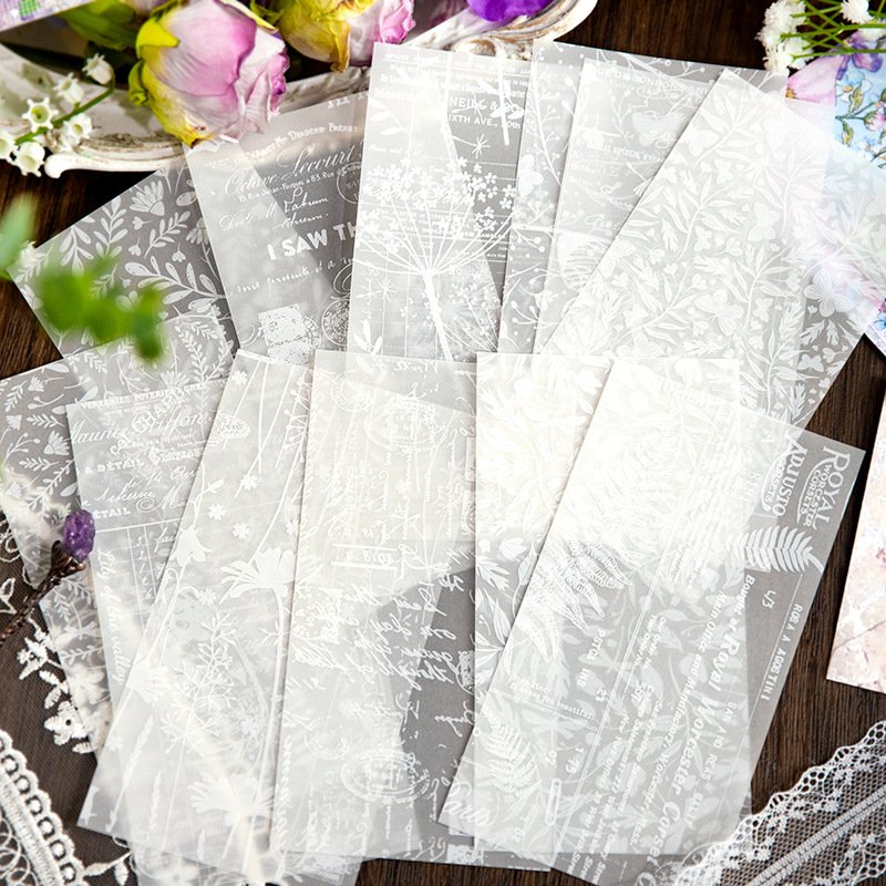 40sheets/pack Mixed Material Paper Emotion Collector Series Journal Material Collage Decoration DIY Stickers 4Models