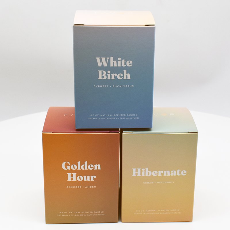 Custom Paper Luxury Logo Cardboard Candle Gift Packaging Card Folding Box