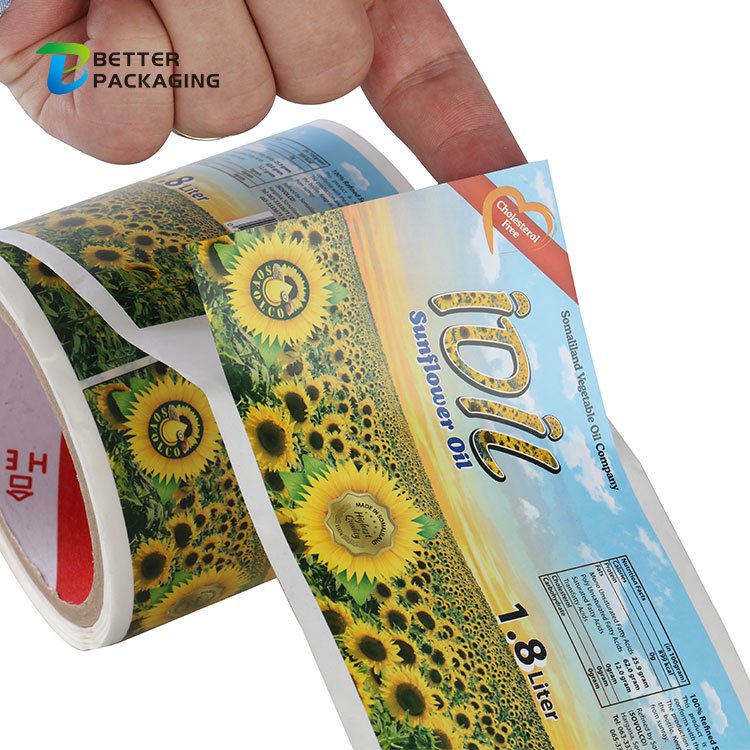 Matte Finished Waterproof Full Color Printing Custom Personalized Logo Label Roll Adhesive Sticker For Shampoo Bottle