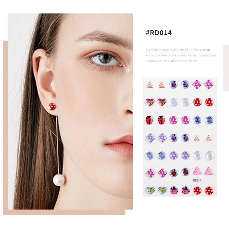 2023 Beautysticker Decorative Crystal Sticker Kids Gem Diamond Earring Sticker