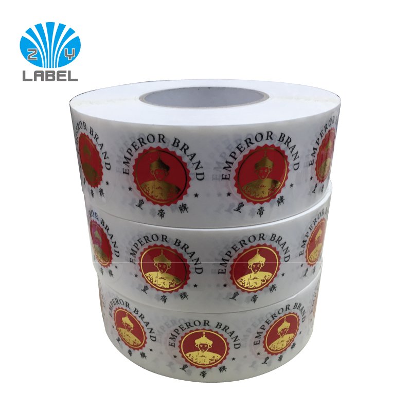 BOPP round sticker clear vinyl circle sticker roll strong adhesive transparent sticker