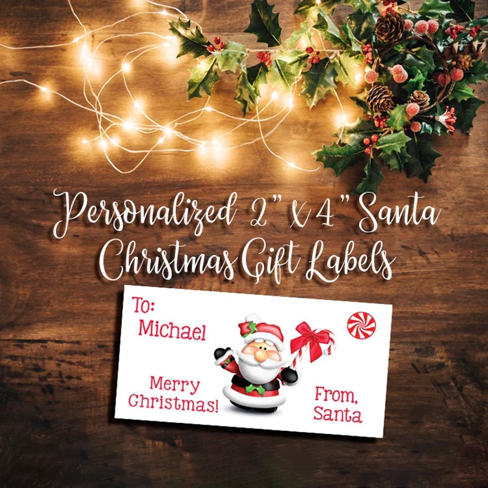 Factory direct sale custom Christmas gift hang tag packaging label sticker for your own business decoration