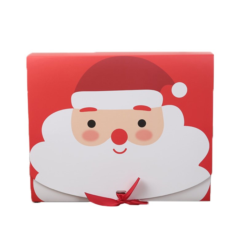 Wholesale Custom Paper Box Packaging Ribbon Bow Christmas Ribbon Christmas Advent Calendar Gift Box Packaging