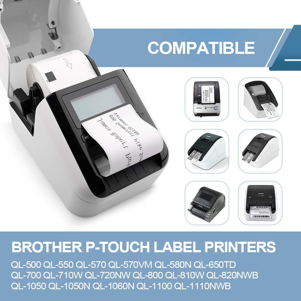 Brother DK2205 Blank Roll Labels Barcodes Thermal Label Printer