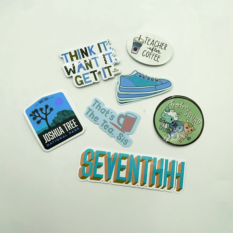 Custom print printing pack stickers waterproof vinyl stickers die cut vinyl printed sticker for laptop