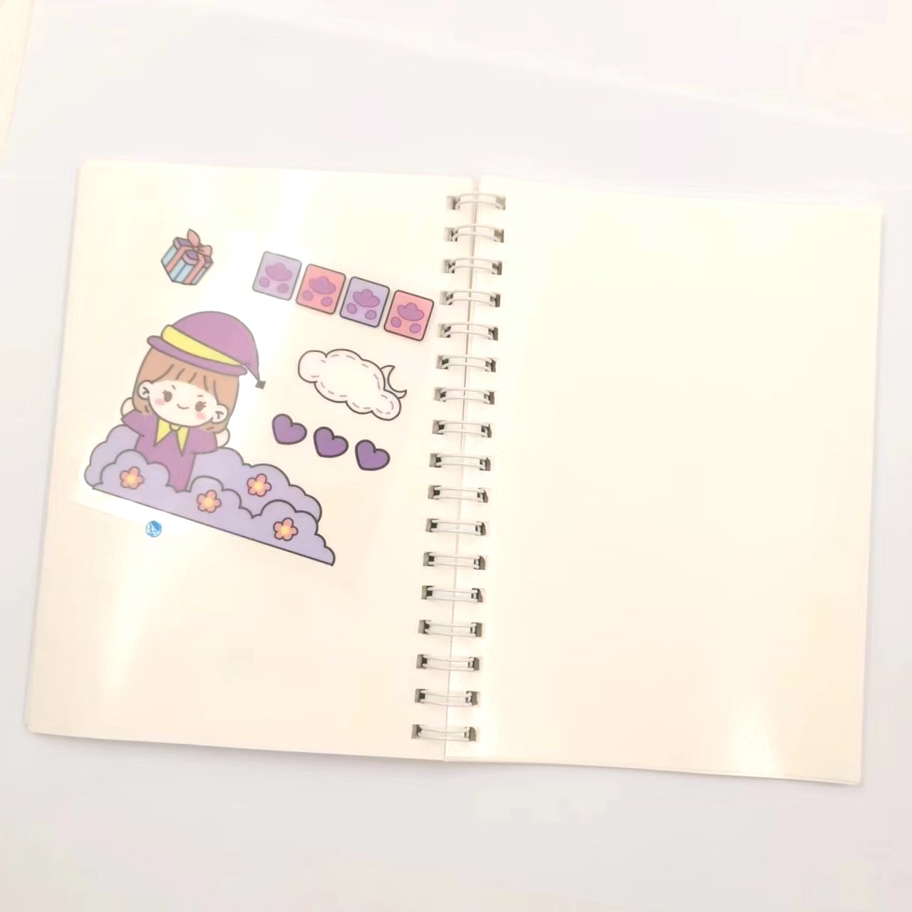 Free Sample Custom A5 Sticker Book Gift Printed Double-Sided Kawaii Storage Reusable Kids sticker release paper book
