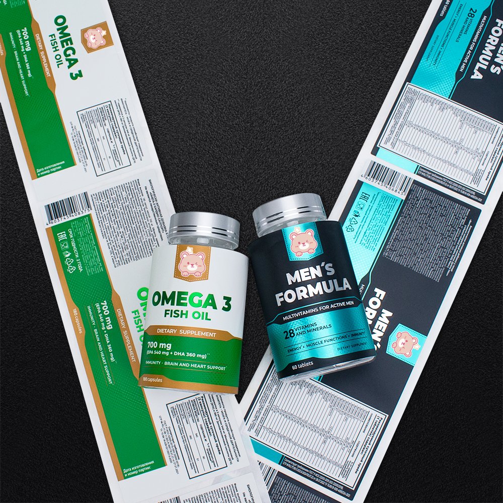 Personalized custom square bopp self adhesive waterproof sticker label printing logo for medicine bottle
