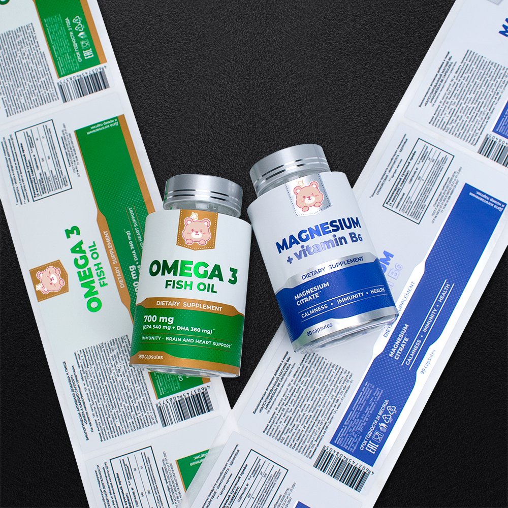 Personalized custom square bopp self adhesive waterproof sticker label printing logo for medicine bottle