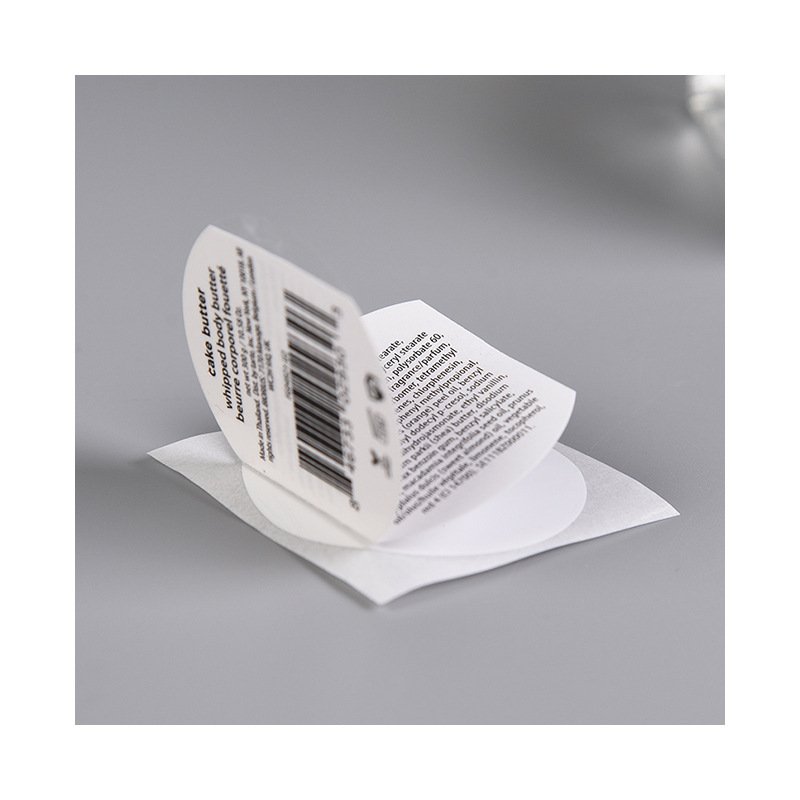 Best Selling Folding Label Round Booklet Sticker Peel Off Label For Cosmetic