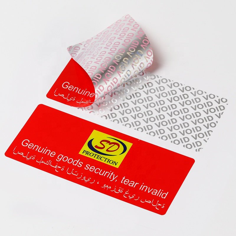Customized Printing Waterproof 3d Hologram Holographic Security Sticker Label Holographic Warranty Void Stickers