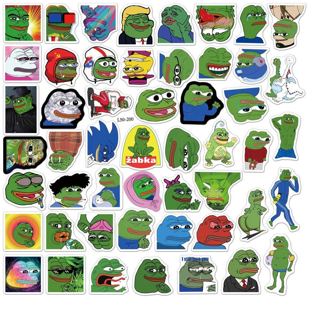 50pcs Vsco Frog Stickers girl for Kids Laptop Skateboard Motorcycle Children Toys Cool Sticker Pegatinas Skateboard