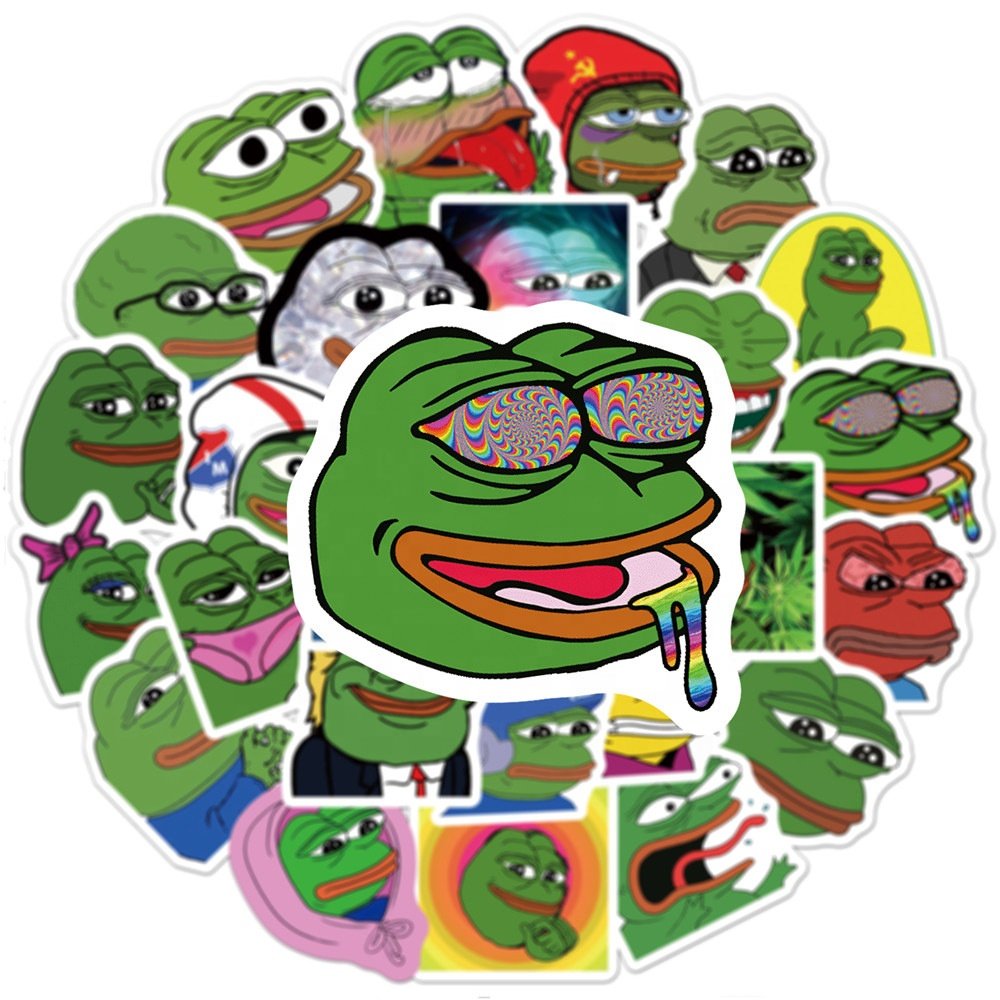 50pcs Vsco Frog Stickers girl for Kids Laptop Skateboard Motorcycle Children Toys Cool Sticker Pegatinas Skateboard
