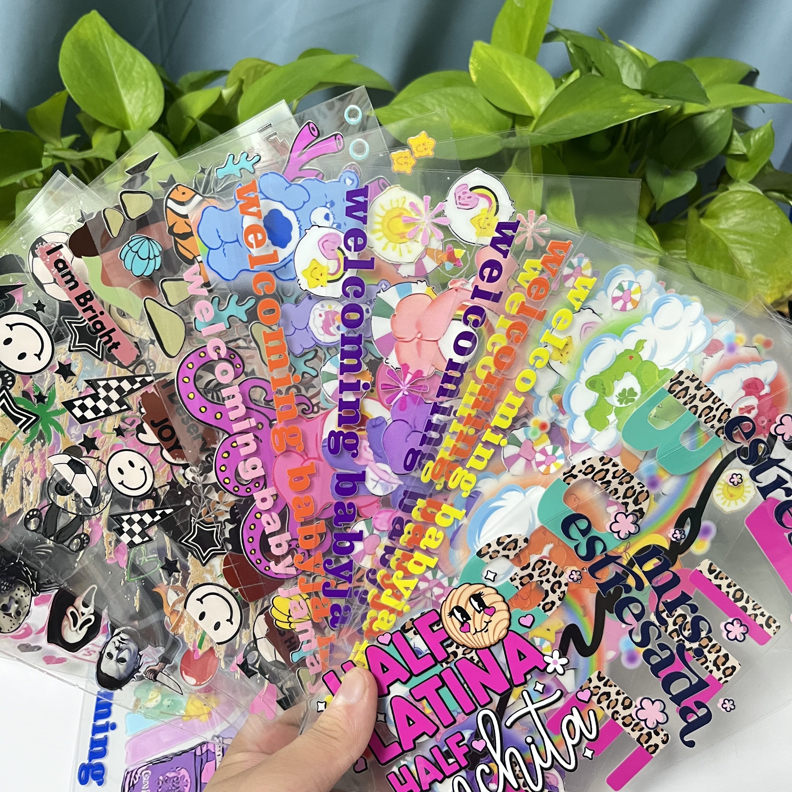 nice price custom Fashion Waterproof 3D Transfer Stickers Logo UV DTF Cup Wrap Transfers Fall Label uv dtf cup wraps transfers
