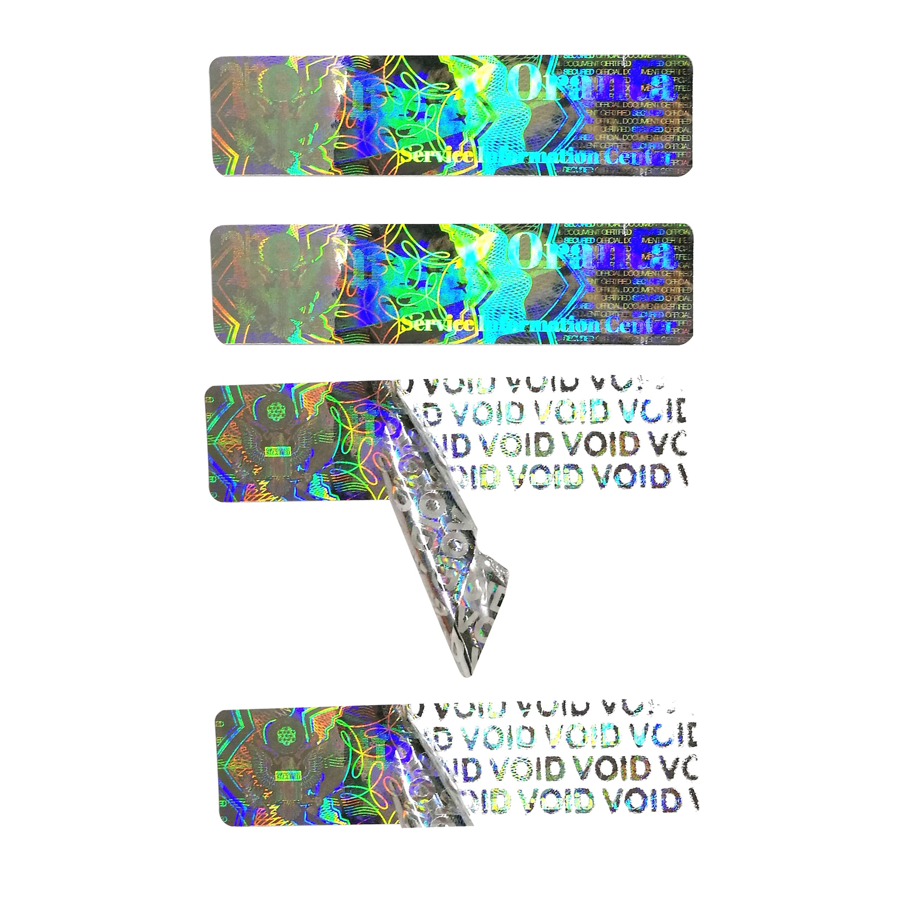 Honeycomb tamper evident cosmetic seal label hologram warranty box sticker