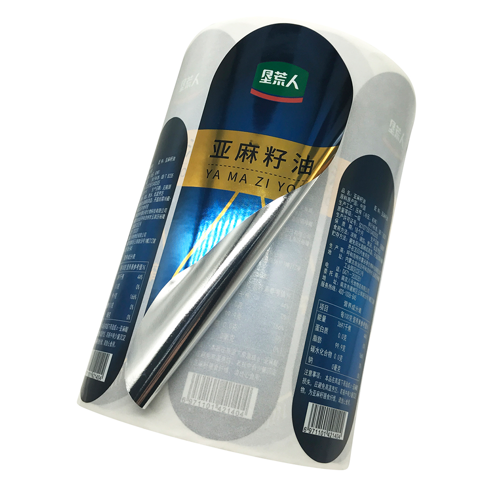 Printing Silver Foil Paper Flavoring Oils Bottle Label Big Packaging Bottled Flavored Oils Label