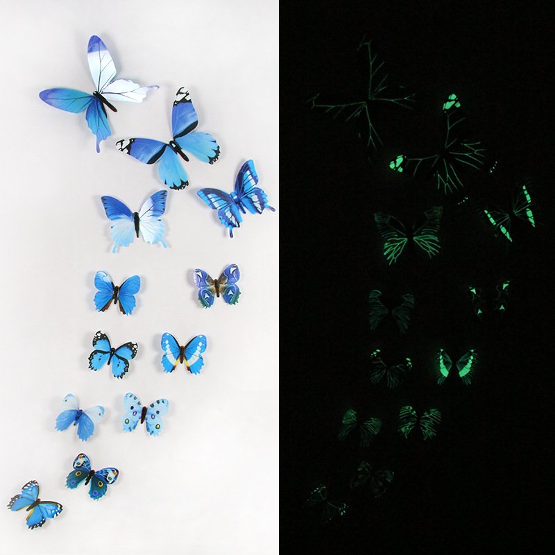 Glow Butterfly Wall Decor Sticker 12pcs 3d Butterfly Wall Stickers Decorations