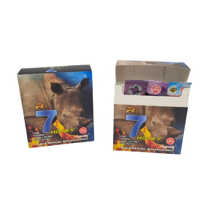 Rhino Men Capsules Pills Card Bottle Stickers Label Printing Display Box packaging