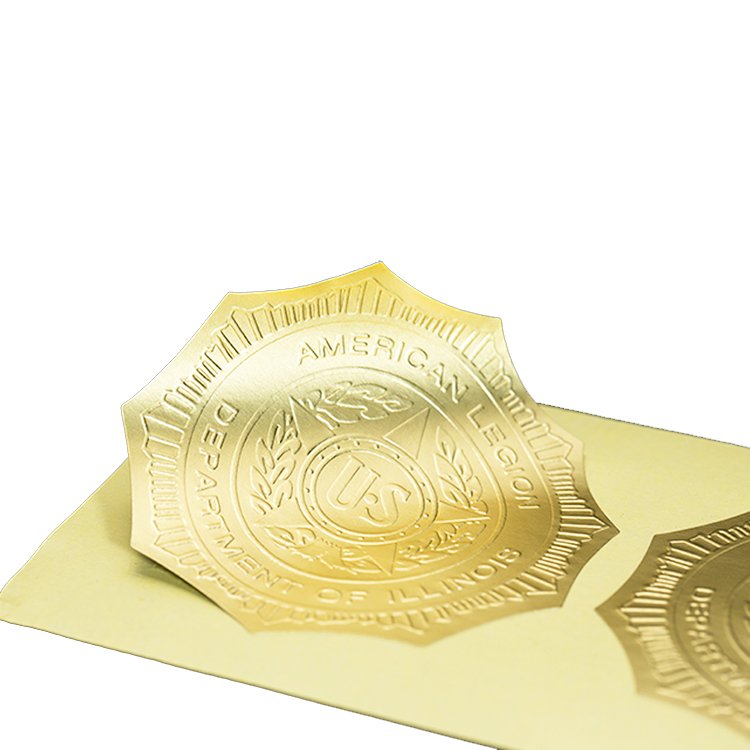 Golden Metal Custom Waterproof Stickers Logo Printing Stickers Custom Logo Personalise Gold And Silver Cutting Stickers