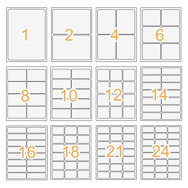 Hot sale 210*297 self-adhesive label white 100 sheets/pack printing barcode product information A4 label