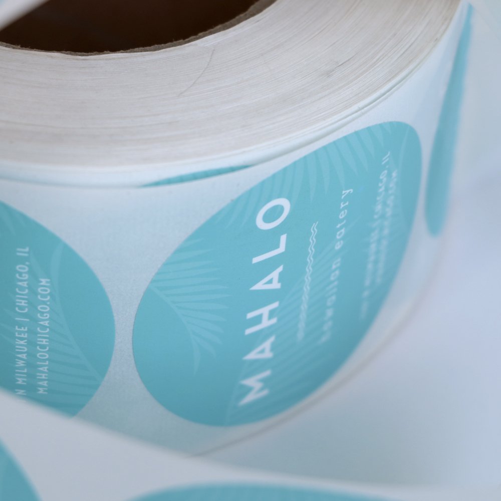 Custom Round Paper Logo Printing Label Sticker, Colored Seal Sticker Printing Circular Logo Sticker Roll