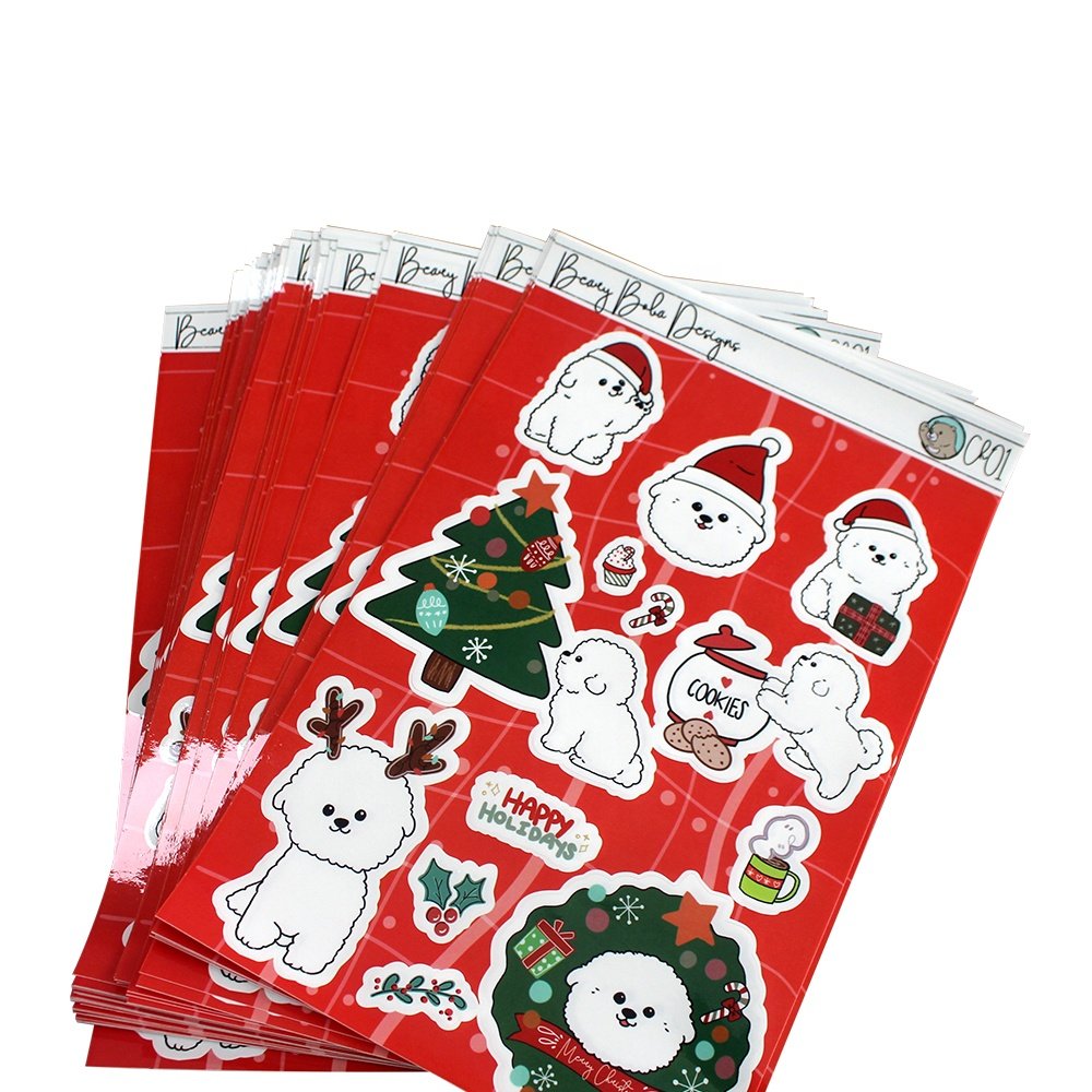 Wholesale Self Adhesive Paper Kiss Cut Stickers Cartoon Waterproof Custom Sticker Sheet