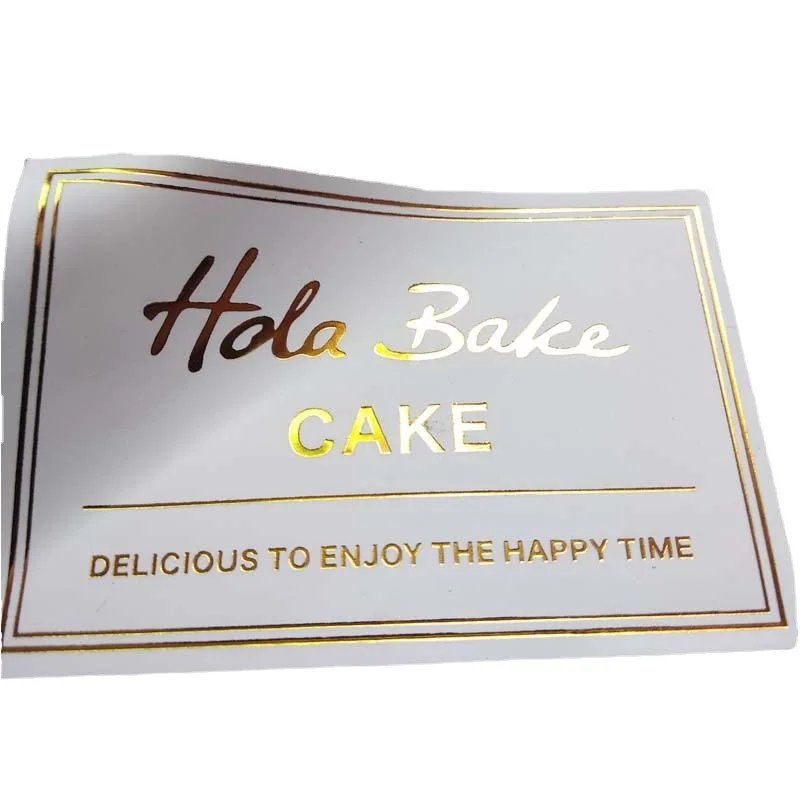 Customized transparent gold waterproof sticker decal text name picture photo wedding label sticker packaging personalized DIY