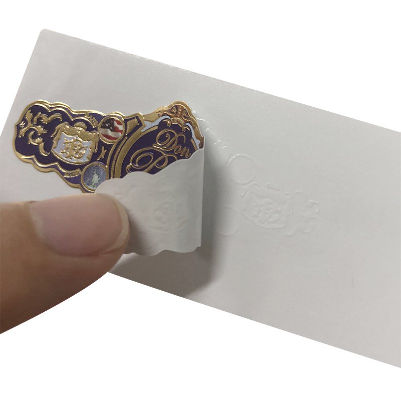 Custom Art Paper Gold Foil Eight Types Cigar Bands Label Sticker Sheet Printing Embossment Sticker