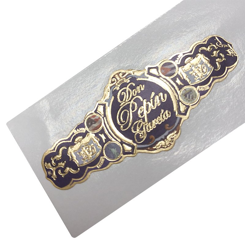 Custom Art Paper Gold Foil Eight Types Cigar Bands Label Sticker Sheet Printing Embossment Sticker