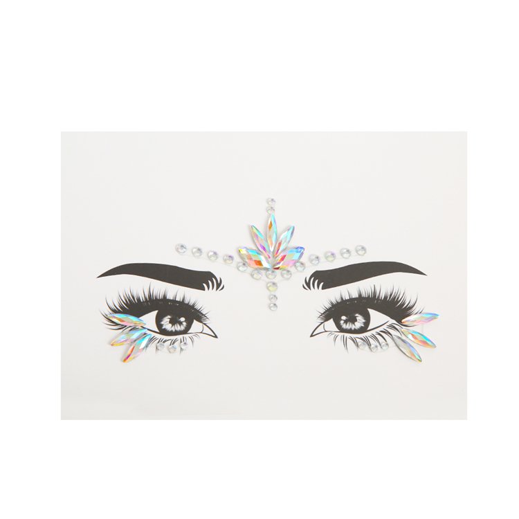 Self Adhesive Sticker For Face Custom Body Crystal Jewel Face Sticker