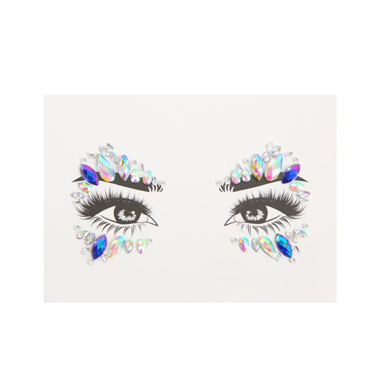 Self Adhesive Sticker For Face Custom Body Crystal Jewel Face Sticker