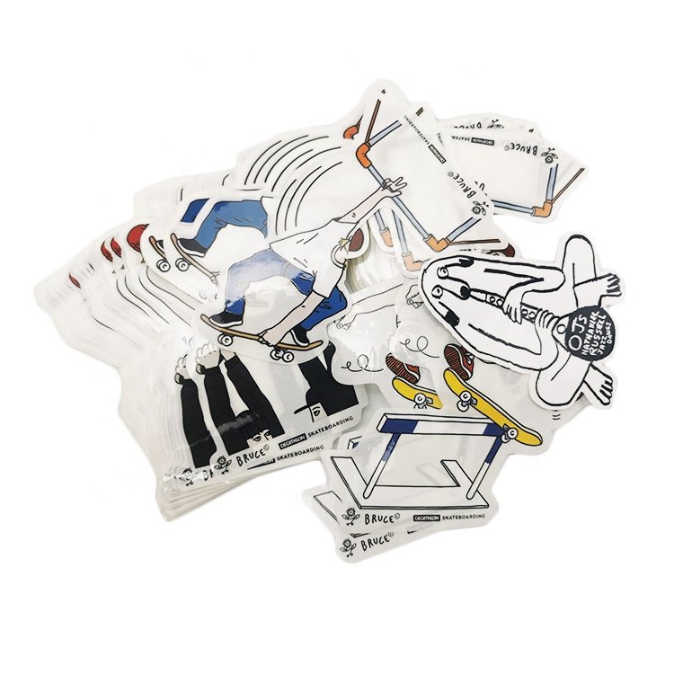 Custom Printing Vinyl Logo Design Stickers Die Cut, Self Adhesive waterproof Transparent PET Sticker Die Cut Custom Stickers