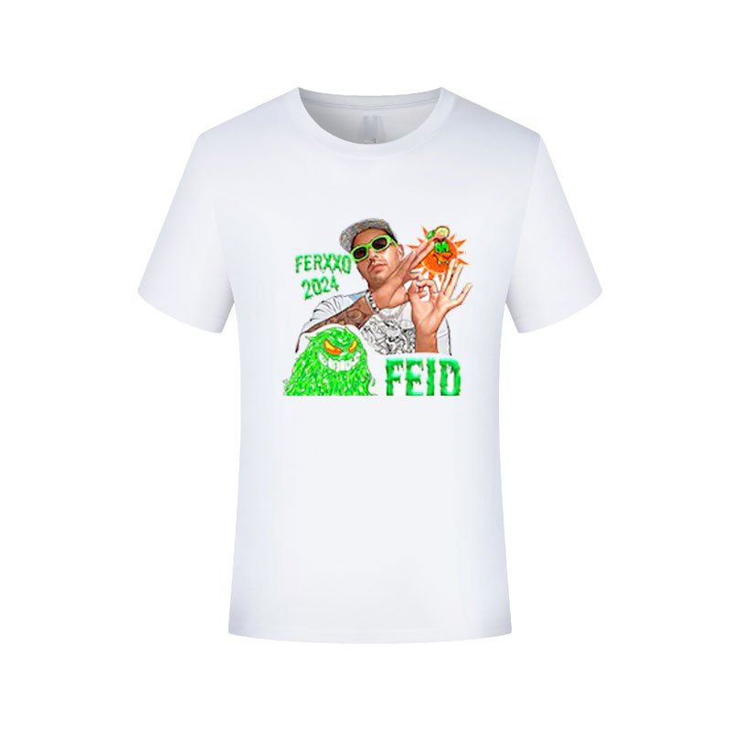 2024 Feid Ferxxo Calipsis vinyl dtf heat transfer plastisol label for t-shirt custom washable iron on transfer sticker