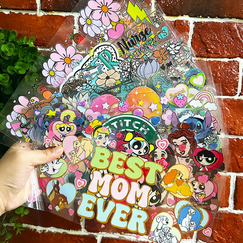 High Quality Wholesale Hot Sale 6000 New Design Waterproof uvdtf Cup Wraps 3D Transfer Label Stickers