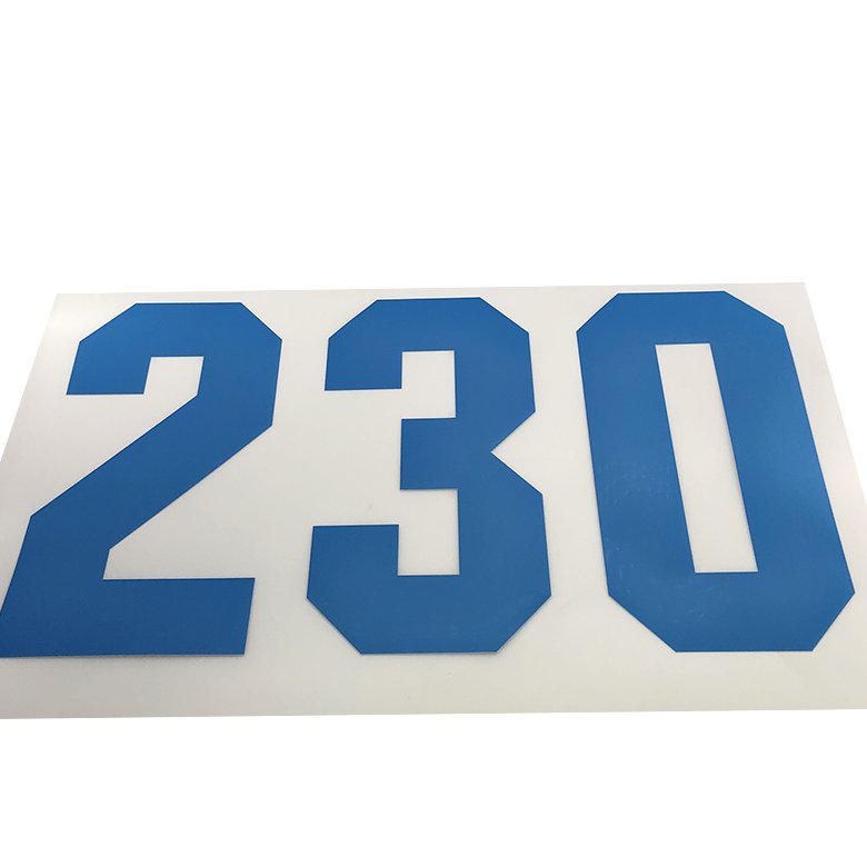 2024 OEM t-shirt heat press sticker number heat transfer for basketball jersey