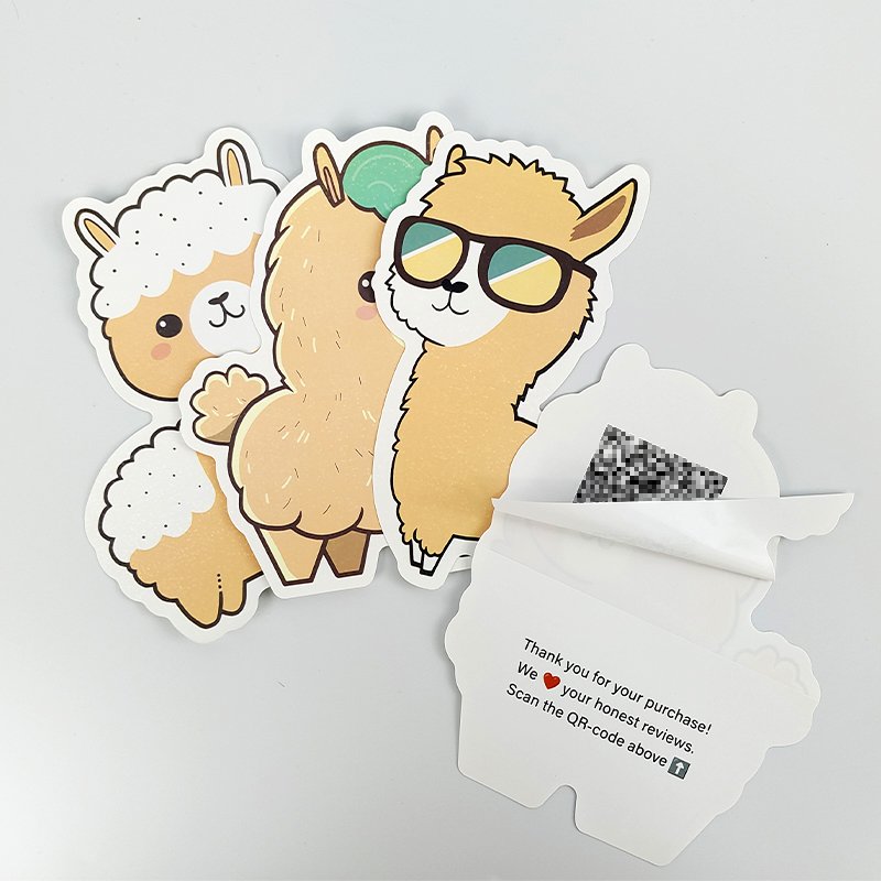 Die Cut Logo UV Resist Back Split Self Adhesive Promotional Custom QR code Stickers Dye Cut Vinyl Stickers