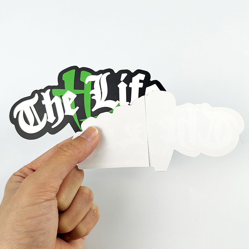 Die Cut Logo UV Resist Back Split Self Adhesive Promotional Custom QR code Stickers Dye Cut Vinyl Stickers