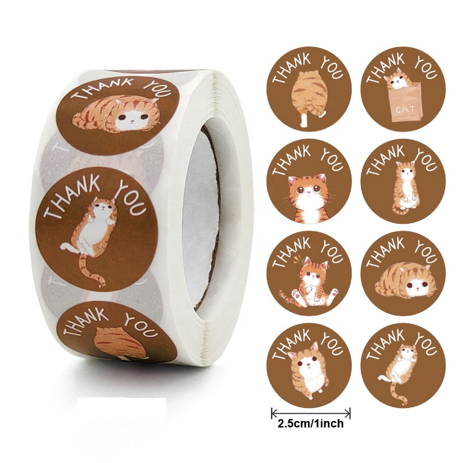 Custom Animal paper label sticker transparent sticker paper Roll
