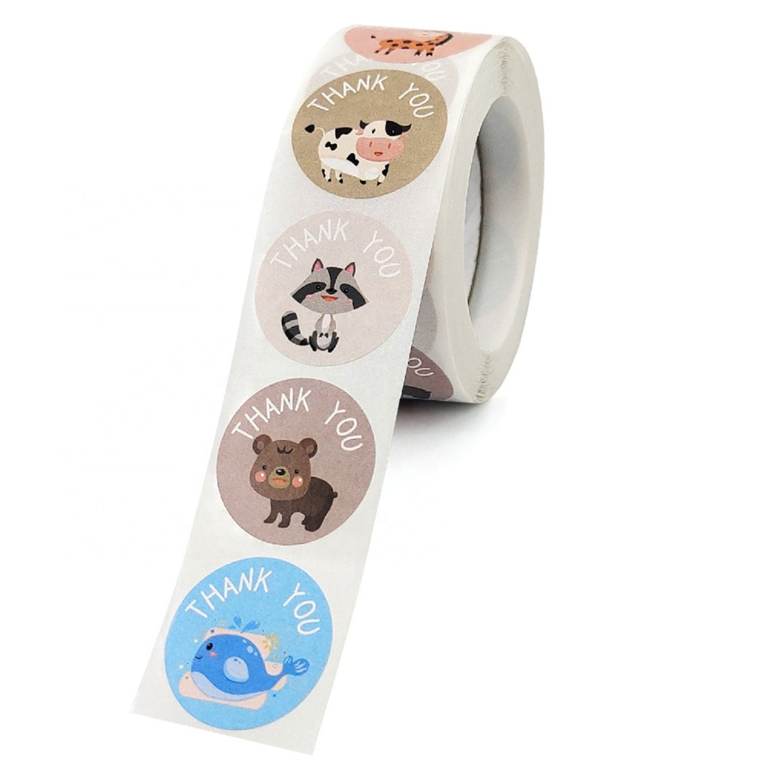 Custom Animal paper label sticker transparent sticker paper Roll