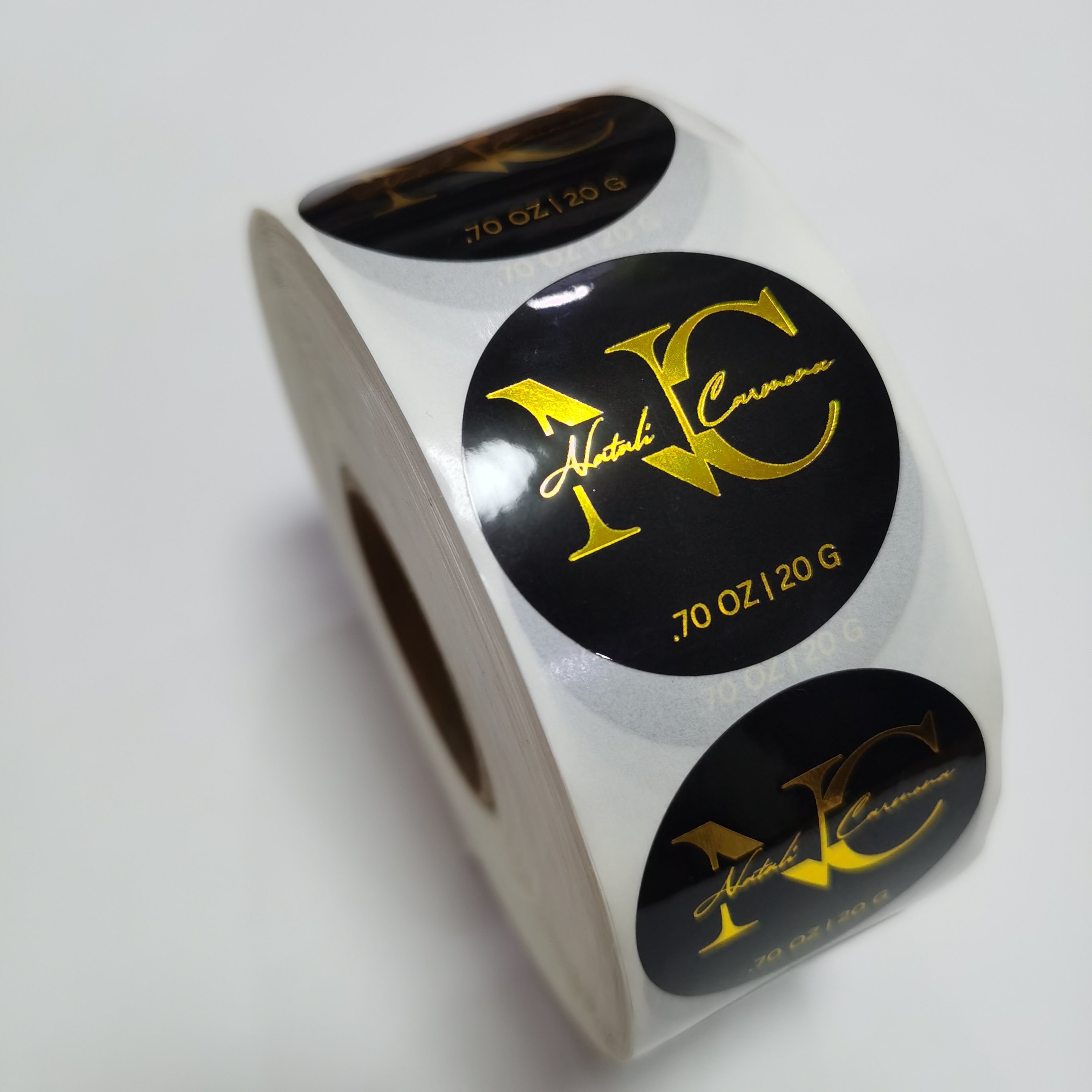 Cheap Gold Stamping Logo Sticker Custom Printing Personalized Waterproof Die Cut Round Logo Label Stickers For Business
