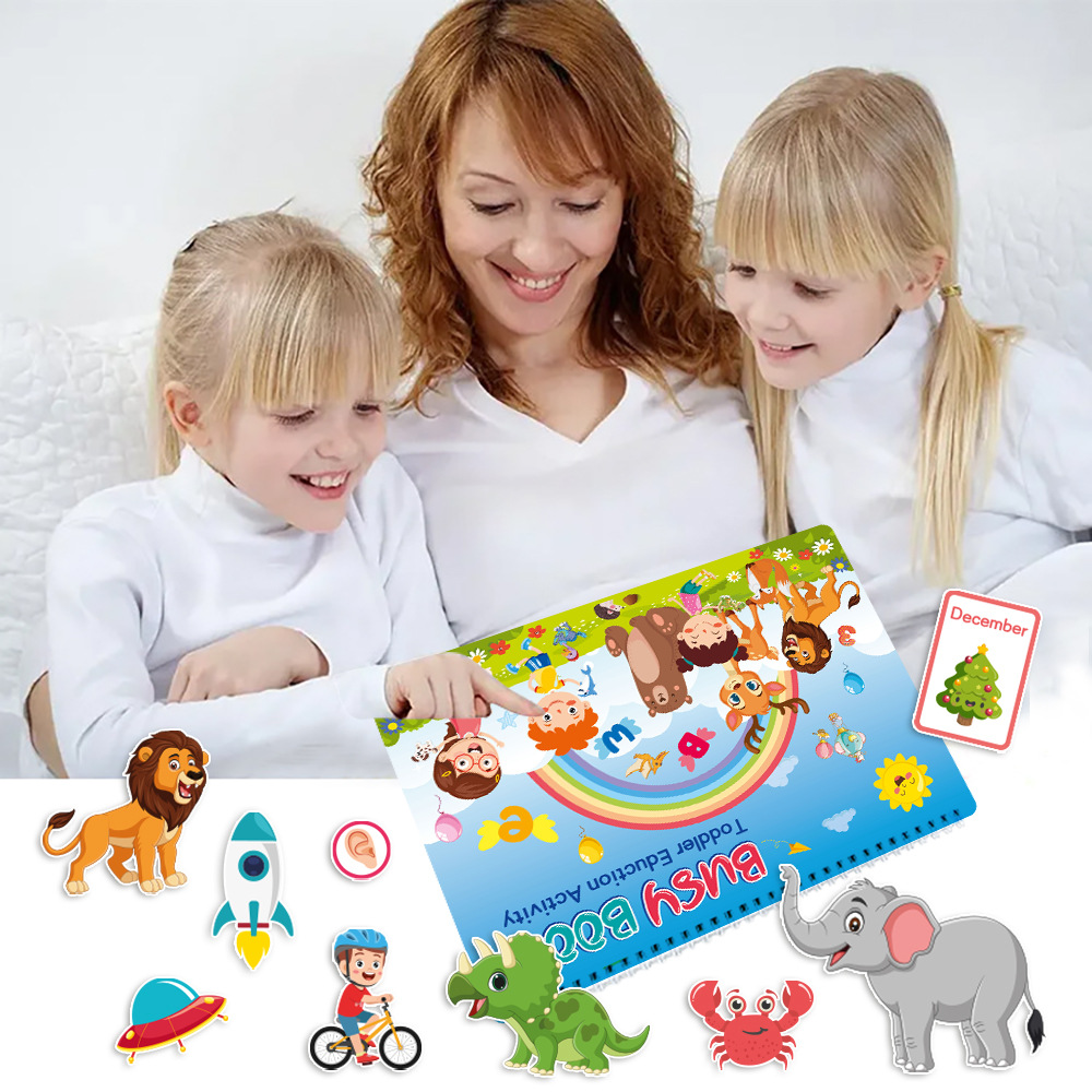 Children Custom Stickers Book Animal Sticker Set Washable Activity Books Reusable Kids Color Sticker Book Printing