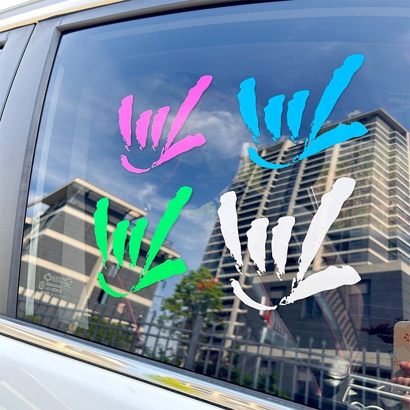 Customized Designs Glitter Logo Stickers Transfer Vinyl Motorcycle Decals Waterproof Holographic Car Stickers for Car Decoration