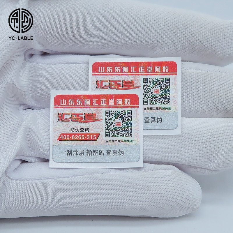 New Holographic Anti-counterfeiting Label Packaging Labels Security Seal Tamper Evident Sticker Labels for Packaging Waterproof