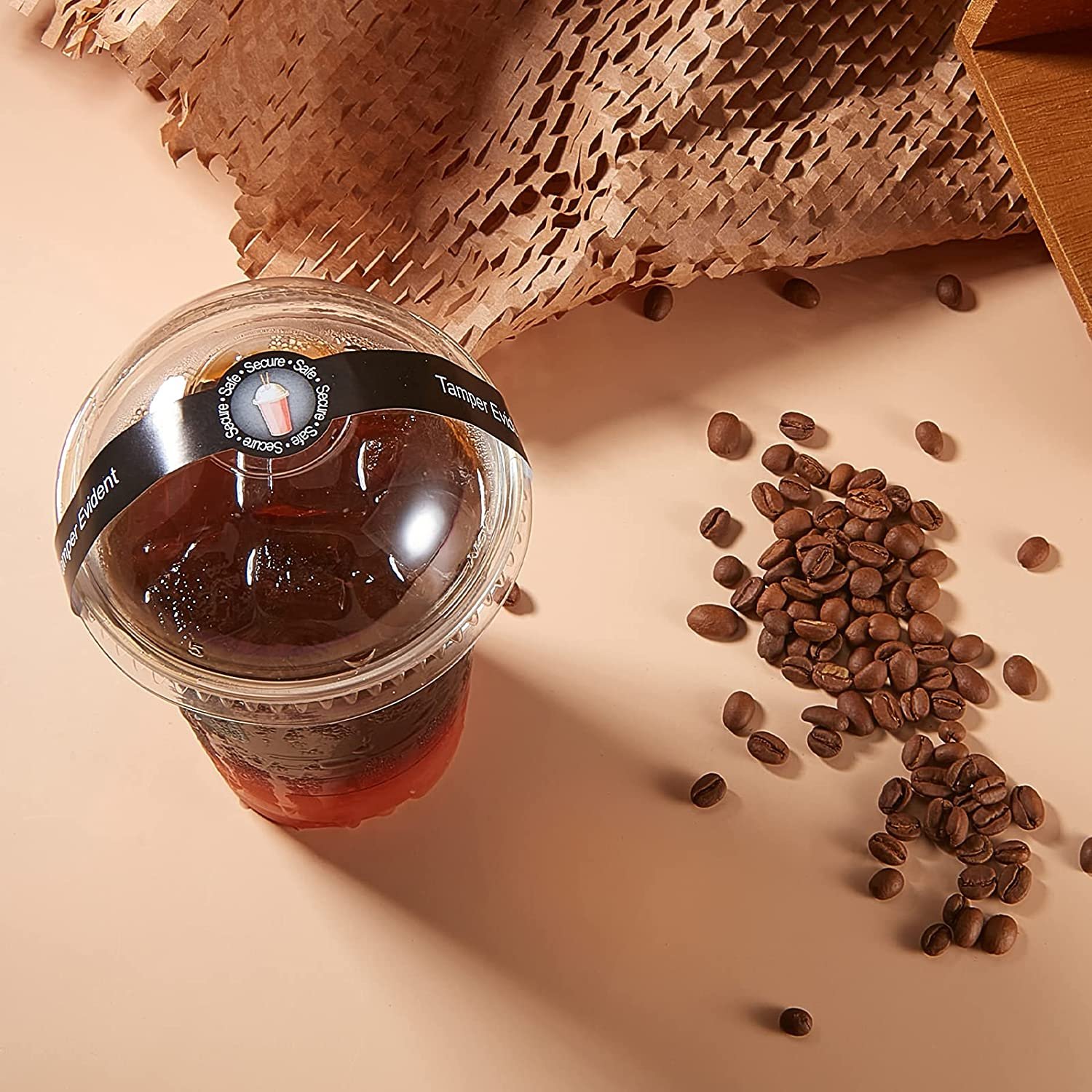 Safe Secure Tamper Evident Food Delivery Stickers Sealed for Freshness Labels Drink Food Coffee Milk Tea Seal Stickers