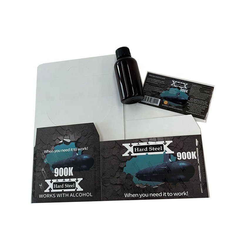 Wholesale blue Rhino 69 liquid shoot bottles label stickers drink paper packaging box