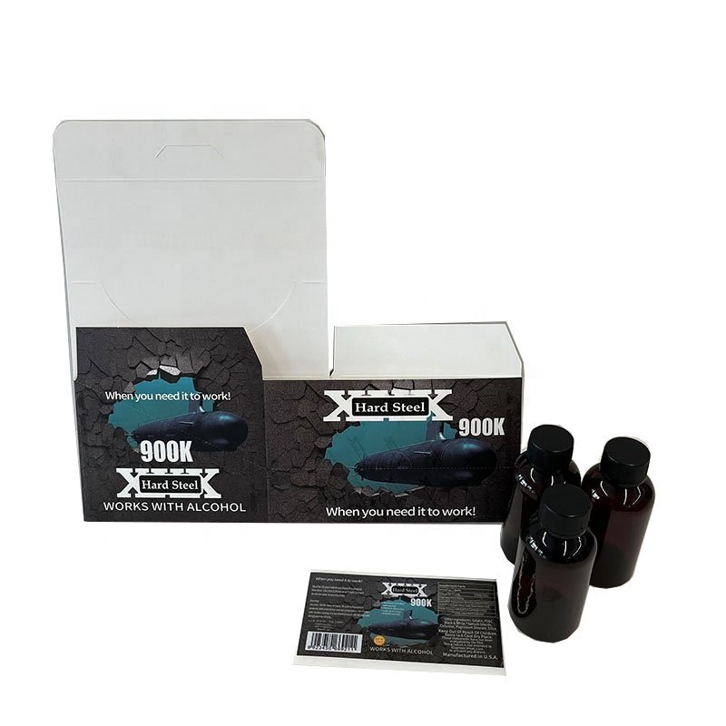 Wholesale blue Rhino 69 liquid shoot bottles label stickers drink paper packaging box
