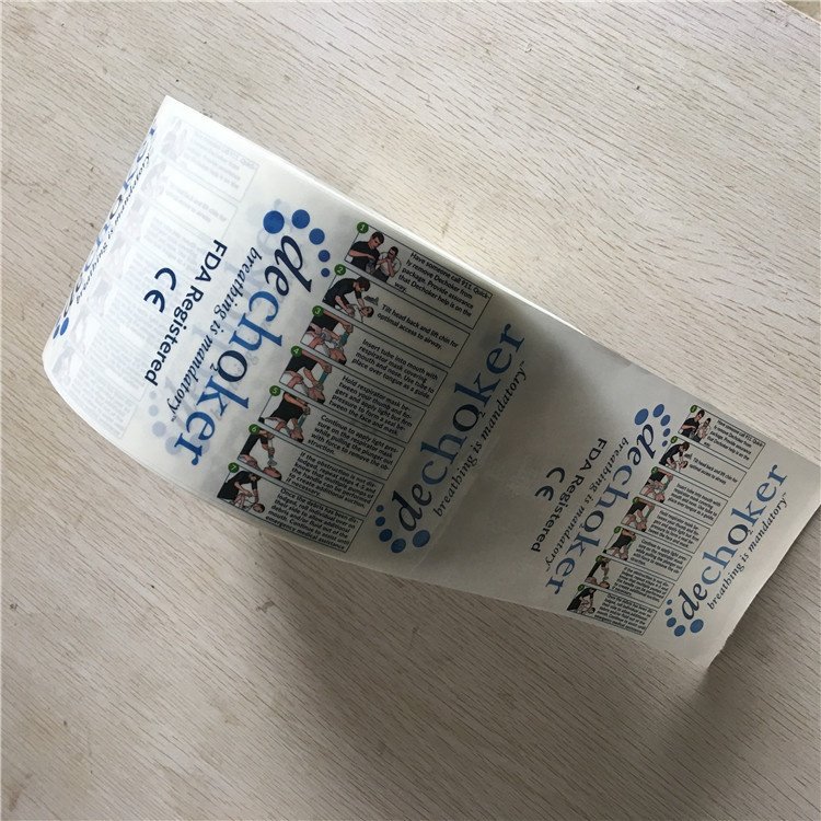 custom waterproof sticker clear vinyl sticker label