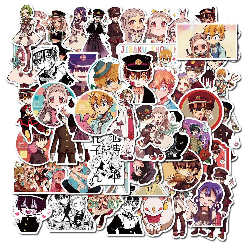 50 PCS bag Sheets Anime Demon Slayer Demon Slayer JOJO Kimetsu no Yaiba Cartoon PVC Sticker