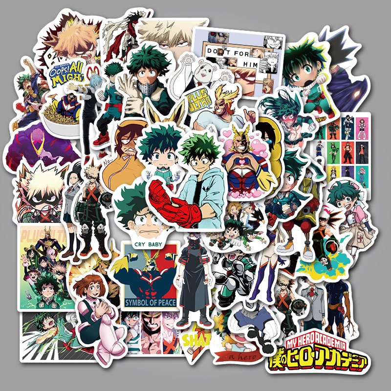 50 PCS bag Sheets Anime Demon Slayer Demon Slayer JOJO Kimetsu no Yaiba Cartoon PVC Sticker