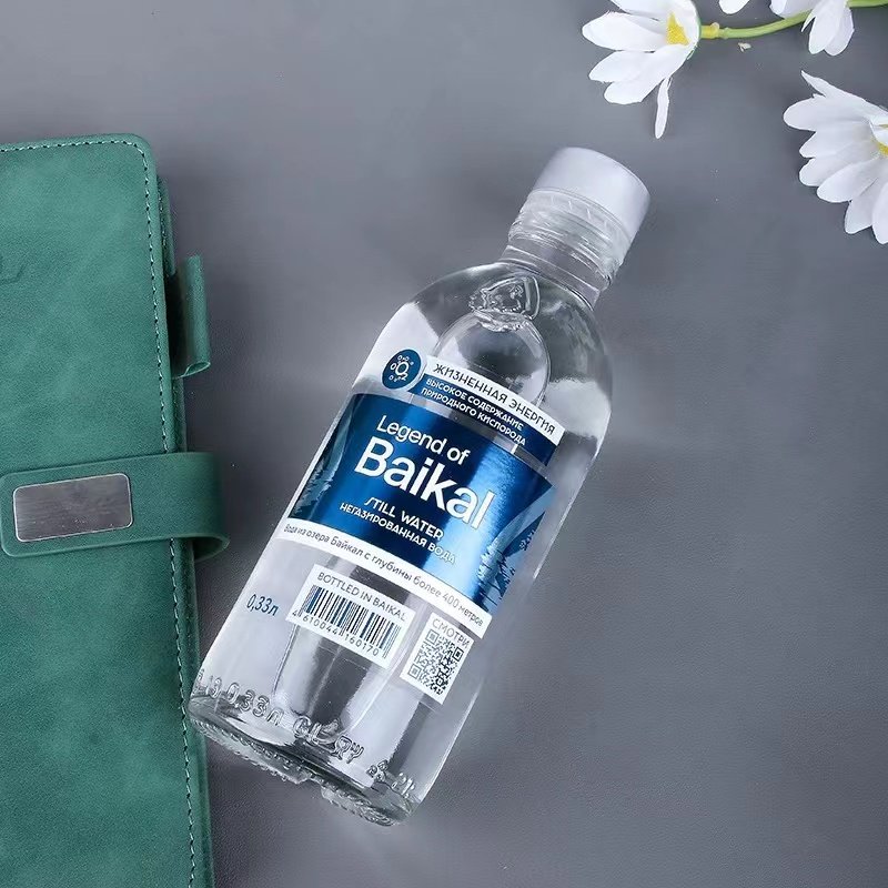 High Quality Drinking Water Glass Bottle For Drinks Custom Logo Stickers Packaging Labels