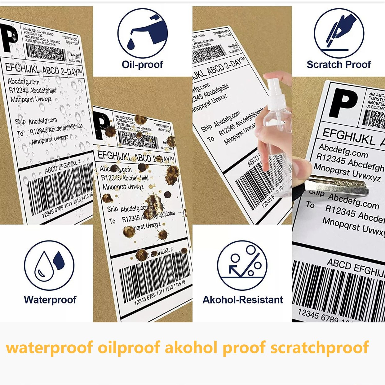 4x6 Inch Waterproof Thermal Express Label Sticker 330 Labels Per Roll 100mm-150mm Paper Shipping Label